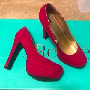 Magenta/pink platform shoes